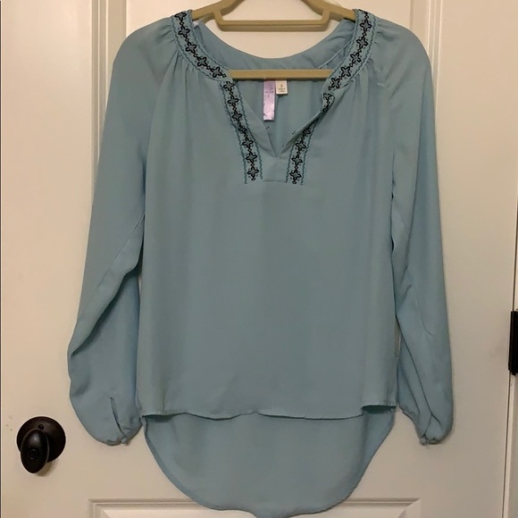 Tops - Powder Blue Blouse